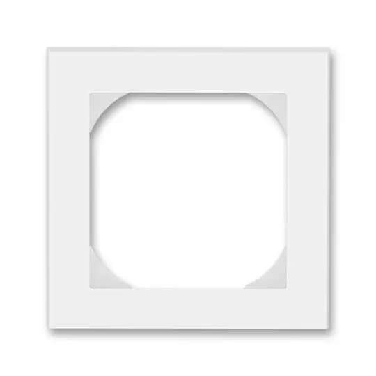 3901H-A05510 01  Rámeček jednonásobný s otvorem 55×55 mm, bílá / ledová bílá